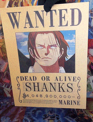 SHANKS, WHITEBEARD AND DRAGON WANTED POSTER 3D MOTION POSTER