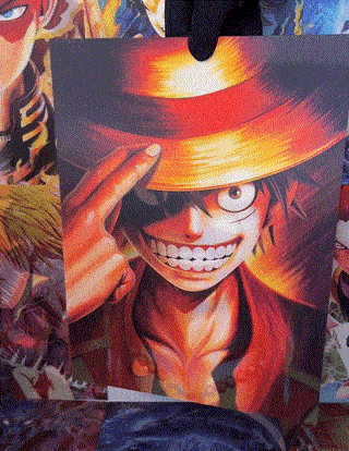 GOL D ROGER, SHANKS AND LUFFY 3D MOTION POSTER