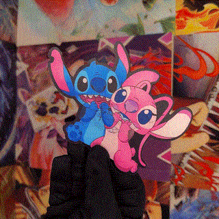 STITCH AND ANGEL 3D MOTION STICKER