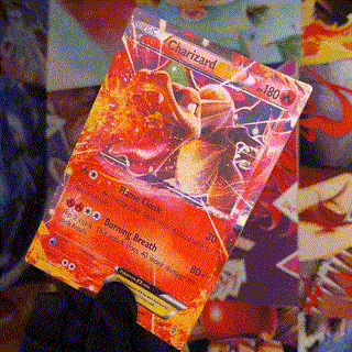 CHARIZARD POKEMON CARD 3D MOTION STICKER (3) TRINKETSU CHARIZARD POKEMON CARD 3D MOTION STICKER (3) TRINKETSU