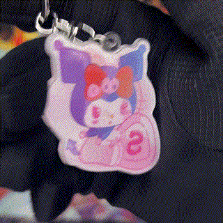 HELLO KITTY, KUROMI AND MY MELODY 3D MOTION KEYCHAIN